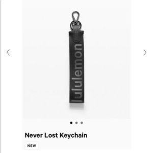 Lululemon Never Lost keychain
